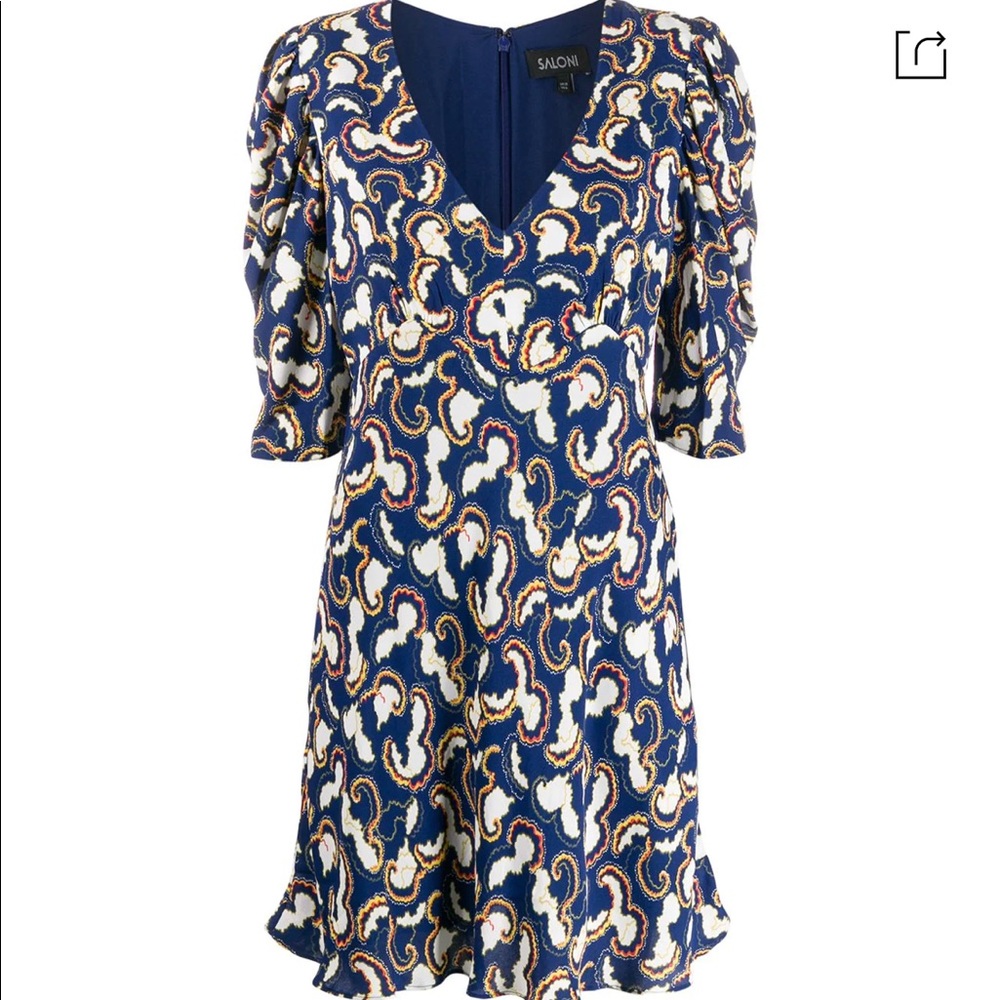 Saloni abstract print dress